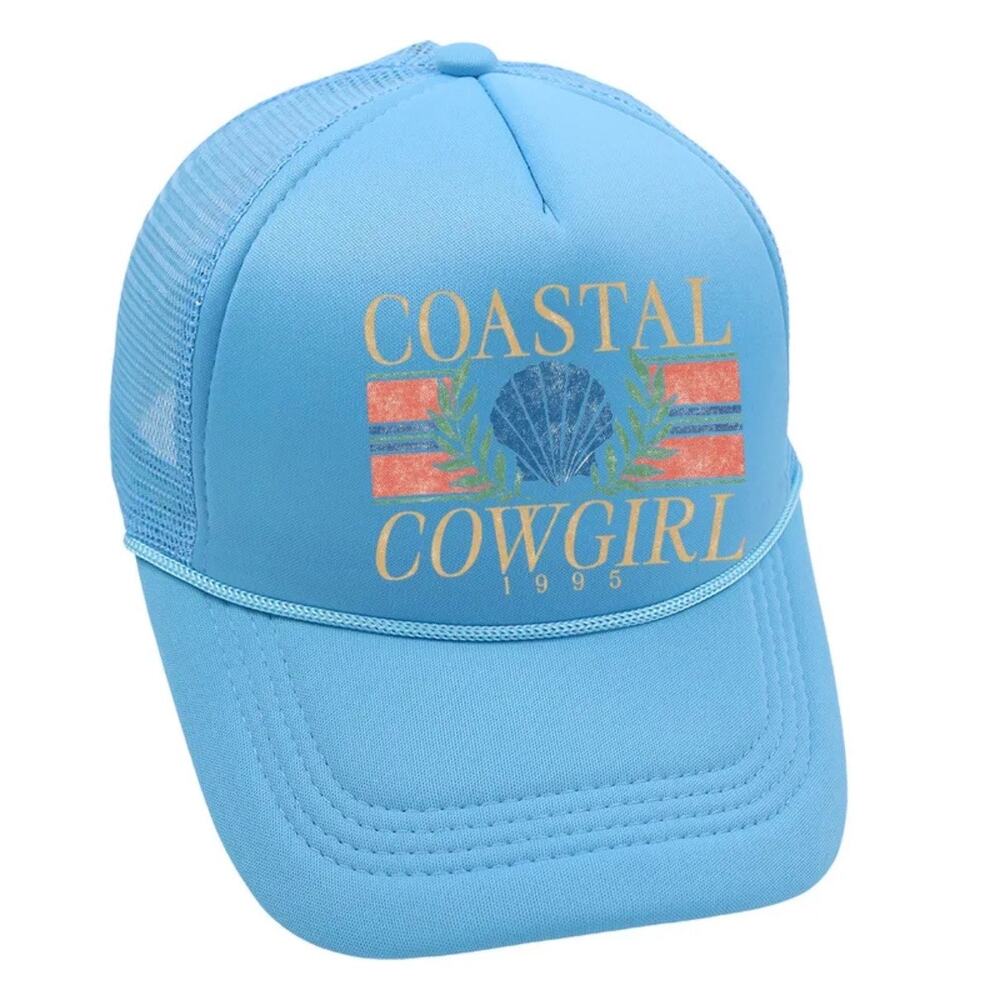 Coastal Cowgirl 1995 Sky Blue Mesh Trucker Hat NWT